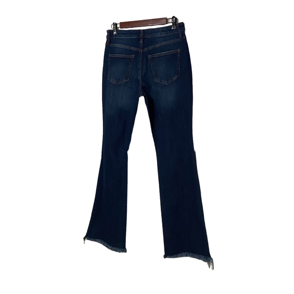 NoBo Hi Waisted Flare Distressed Jeans Blue - Picture 11 of 15